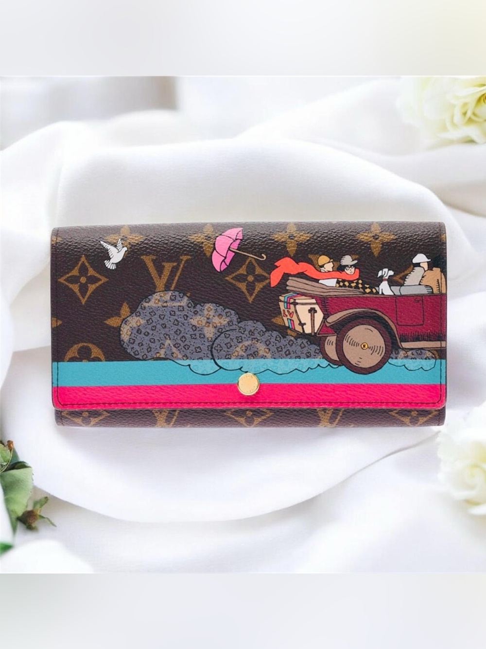 LOUIS VUITTON Sarah Evasion Collection Limited Edition Long Wallet